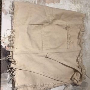 Urban Outfitters wrap skirt (cream)